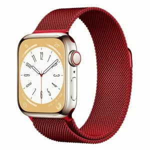 Ремешок для Apple Watch 38mm/40mm Gurdini Milanese Loop (миланский сетчатый) (Красный) Ремешок для Apple Watch 38mm/40mm Gurdini Milanese Loop (миланский сетчатый) (Красный)