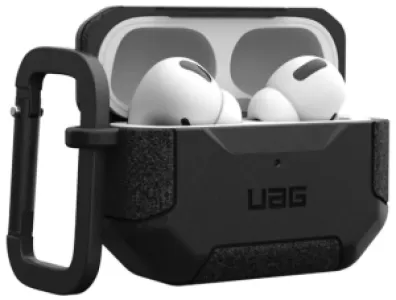 Чехол + карабин UAG Scout Case Black для Apple AirPods Pro 2, черный (104123114040) Чехол + карабин UAG Scout Case Black для Apple AirPods Pro 2, черный (104123114040)