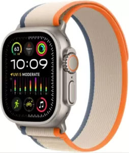 Apple Watch Ultra 2 49 мм Titanium Case with Orange/Beige Trail Loop S/M Apple Watch Ultra 2 49 мм Titanium Case with Orange/Beige Trail Loop S/M