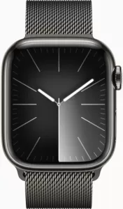 Apple Watch 9 41 Stainless Steel Graphite Milanese Loop Apple Watch 9 41 Stainless Steel Graphite Milanese Loop