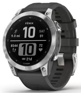 Garmin Fenix 7 Standard Edition Silver with Graphite Band 010-02540-01 Garmin Fenix 7 Standard Edition Silver with Graphite Band 010-02540-01