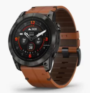 GARMIN Epix PRO (Gen 2) Sapphire Edition 51 мм, титановый угольно-серый, DLC, коричневый кожаный ремешок (010-02804-30) GARMIN Epix PRO (Gen 2) Sapphire Edition 51 мм, титановый угольно-серый, DLC, коричневый кожаный ремешок (010-02804-30)