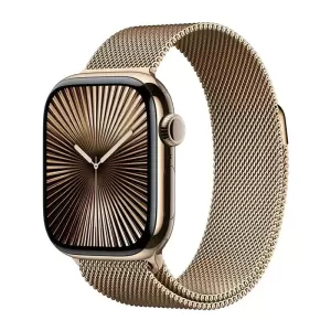 Умные часы Apple Watch Series 10 46 мм Gold Titanium Case with Gold Milanese Loop - M/L Умные часы Apple Watch Series 10 46 мм Gold Titanium Case with Gold Milanese Loop - M/L