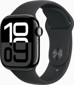 Умные часы Apple Watch Series 10 42 мм Jet Black Aluminium Case with Black Sport Band - S/M Умные часы Apple Watch Series 10 42 мм Jet Black Aluminium Case with Black Sport Band - S/M