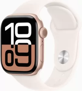 Apple Watch Series 10 GPS 42мм Aluminium Case with Light Blush Sport Band - S/M розовое золото Apple Watch Series 10 GPS 42мм Aluminium Case with Light Blush Sport Band - S/M розовое золото