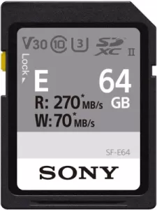 Карта памяти Sony SDXC 64GB UHS-II V30 45/270 Mb/s Карта памяти Sony SDXC 64GB UHS-II V30 45/270 Mb/s