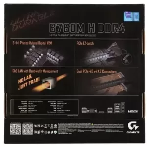 Материнская плата B760 S1700 MATX B760M H DDR4 GIGABYTE
