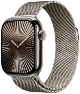Умные часы Apple Watch Series 10 46 мм, M/L 140-245 мм, Titanium Case Cellular, Milanese Loop, Natural Умные часы Apple Watch Series 10 46 мм, M/L 140-245 мм, Titanium Case Cellular, Milanese Loop, Natural