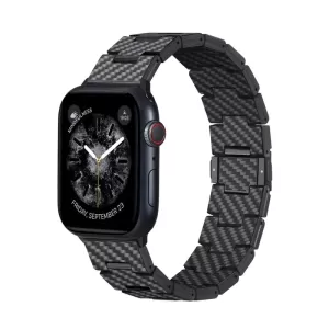 Ремешок Pitaka Apple Watch серия Retro для Apple Watch Для всех размеров часов, чёрно/серый (полоска) 38/40/41/42mm 44/45/46/49mm