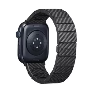 Браслет PITAKA Carbon Fiber Link серия Modern для Apple Watch Для всех размеров часов, чёрно/серый (полоска) 38/40/41/42mm 44/45/46/49mm