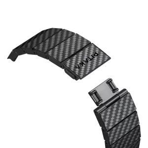 Браслет PITAKA Carbon Fiber Link серия Modern для Apple Watch Для всех размеров часов, чёрно/серый (полоска) 38/40/41/42mm 44/45/46/49mm