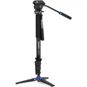 Benro A38FDS2PRO монопод Classic с видеоголовой/алюминиевый с клипсами
