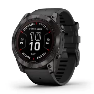Garmin FENIX 7X PRO Sapphire Solar Edition Титановый угольно-серый корпус с DLC-покрытием и черным ремешком Garmin FENIX 7X PRO Sapphire Solar Edition Титановый угольно-серый корпус с DLC-покрытием и черным ремешком