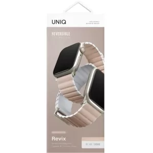 Ремешок Uniq Revix Premium для Apple Watch 38/40/41 Blush Pink/White