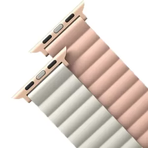 Ремешок Uniq Revix reversible Magnetic для Apple Watch 44/45/49 Pink/Beige