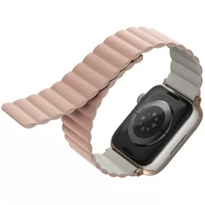 Ремешок Uniq Revix reversible Magnetic для Apple Watch 44/45/49 Pink/Beige