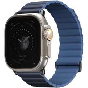 Ремешок Uniq Revix Premium для Apple Watch 44/45/49 Prussian/Mist Blue