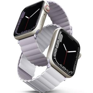 Ремешок Uniq Revix reversible Magnetic для Apple Watch 44/45/49 Lilac/White