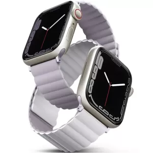 Ремешок Uniq Revix reversible Magnetic для Apple Watch 44/45/49 Lilac/White