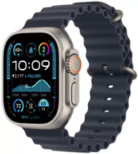 Часы Apple Watch Ultra 2 2024 49 мм, Titanium Case with Natural Navy Ocean Band Часы Apple Watch Ultra 2 2024 49 мм, Titanium Case with Natural Navy Ocean Band
