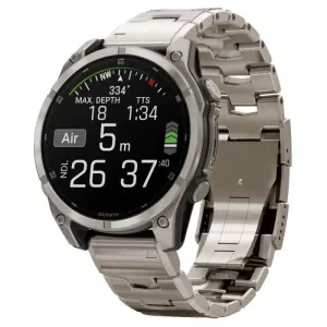 Умные часы Garmin Fenix 8, 47 мм, AmoledSapphire Bare Titanium / Graphite / Titanium Band, серебристый Умные часы Garmin Fenix 8, 47 мм, AmoledSapphire Bare Titanium / Graphite / Titanium Band, серебристый