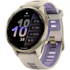 Умные часы Garmin Forerunner 970, Soft Gold Titanium French Grey/Translucent Indigo Умные часы Garmin Forerunner 970, Soft Gold Titanium French Grey/Translucent Indigo
