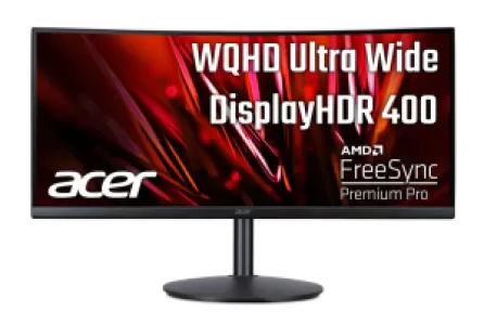 Монитор Acer XZ342CUS3bmiipphx 34'' 1500R, 21:9, VA, UWQHD, 1/3ms, 400cd, 180Hz, HDMI, DP, SPK, HAS