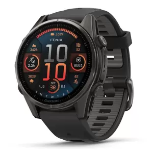 Умные часы Garmin fenix 8 – 43 mm AMOLED Sapphire carbon gray DLC titanium with black/pebble gray silicone (010-02903-21) Умные часы Garmin fenix 8 – 43 mm AMOLED Sapphire carbon gray DLC titanium with black/pebble gray silicone (010-02903-21)
