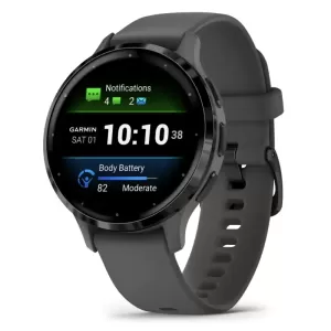 Умные часы Garmin Venu 3S Slate stainless steel bezel with pebble grey case and silicone band (010-02785-00)