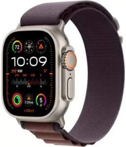 Часы Apple Watch Ultra 2 49 мм, L, Titanium Case with Indigo Alpine Loop Часы Apple Watch Ultra 2 49 мм, L, Titanium Case with Indigo Alpine Loop