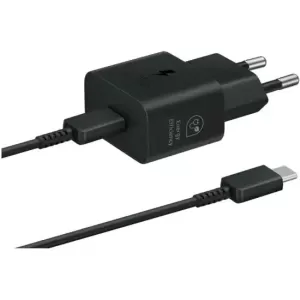Сетевое зарядное устройство Samsung 25W Type-C с кабелем, черный (EP-T2510NBEGEU) Сетевое зарядное устройство Samsung 25W Type-C с кабелем, черный (EP-T2510NBEGEU)