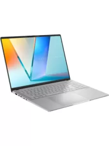 Ноутбук ASUS Vivobook S16 OLED M5606KA-RI162, 16" (2880x1800) OLED 120 Гц/AMD Ryzen AI 7 350/24 ГБ DDR5/1024 ГБ SSD/AMD Radeon Graphics/Без системы, Серебристый (90NB1593-M00AB0)