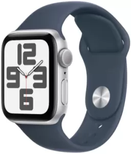 Смарт-часы Apple Watch SE (2023) GPS 40 мм, S/M (140-190 мм), серебристый/синий