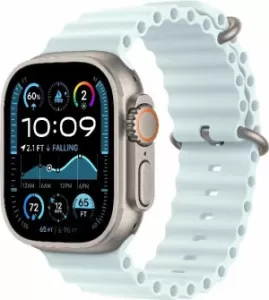 Часы Apple Watch Ultra 2 49 мм, Natural Titanium Case with Ice Blue Ocean Band