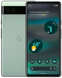 Смартфон Google Pixel 6a 6/128 ГБ USA, nano SIM+eSIM, серо-, Green, зеленый