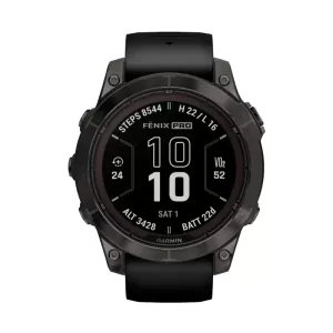 Garmin FENIX 7 PRO Sapphire Solar титановый угольно-серый DLC с черным ремешком 