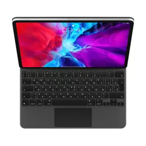 Чехол-клавиатура Apple Magic Keyboard для iPad Pro 11 (2018-2022)/iPad Air (2020-2025) Black (MXQT2) кириллица (лазерная гравировка) + QWERTY