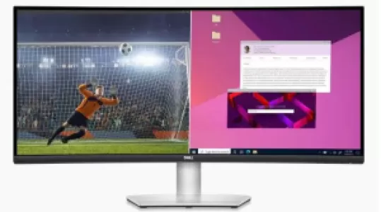 Монитор Dell 34" S3423DWC 1800R, 4ms, 21:9, VA, UWQHD, 4ms, 300cd, 100Hz, HDMI, USB, USB-C ,HAS