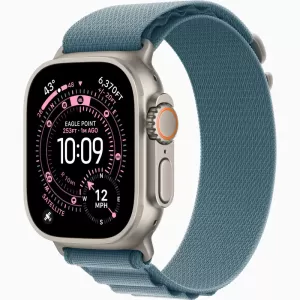 Apple Watch Ultra 3 GPS + Cellular 49mm Natural Titanium Case with Light Blue Alpine Loop