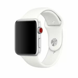Ремешок для Apple Watch 38mm/41mm Gurdini Sport Band (силиконовый) (Белый)