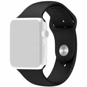 Ремешок для Apple Watch 38mm/41mm Gurdini Sport Band (силиконовый) (Черный)