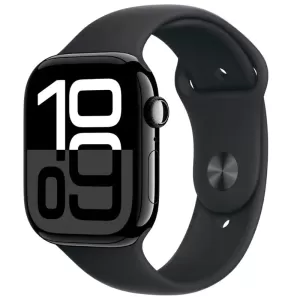 Умные часы Apple Watch Series 10 GPS, 46mm Jet Black Aluminium Case with Black Sport Band - M/L Умные часы Apple Watch Series 10 GPS, 46mm Jet Black Aluminium Case with Black Sport Band - M/L