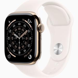 Apple Watch Series 11 GPS 42mm Gold Titanium Case with Ligh Blush Sport Band