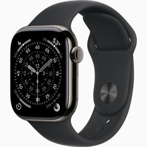 Apple Watch Series 11 GPS 42mm Slate Titanium Case with Black Sport Band