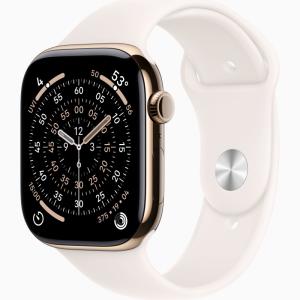 Apple Watch Series 11 GPS 46mm Gold Titanium Case with Ligh Blush Sport Band