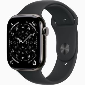Apple Watch Series 11 GPS 46mm Slate Titanium Case with Black Sport Band