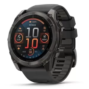 Умные часы Garmin fenix 8 – 51 mm AMOLED Sapphire carbon gray DLC titanium with black/pebble gray silicone (010-02905-21) Умные часы Garmin fenix 8 – 51 mm AMOLED Sapphire carbon gray DLC titanium with black/pebble gray silicone (010-02905-21)
