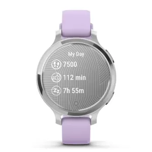 Умные часы Garmin Lily 2 Active Silver with Purple Jasmine Silicone Band (010-02891-01)