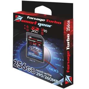 Карта памяти Smart Gear SDXC UHS-II V90 Forsage Turbo, 256GB W260/R290, 3000P/E cycles