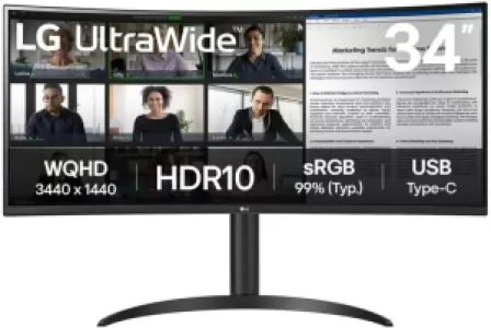 Монитор LG 34" UltraWide 34WR55QK-B WQHD VA LED черный